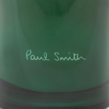 Paul Smith Duftkerze Botanist,Glasgefäss, grün-aubergine, detail Schriftzug
